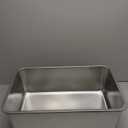 Stainless Steel Cat Litter Box, High Side Metal Litter Box, Metal Kitten Litter Pan, Pet Cleaning Tool for Big and Small Cats, Rabbits, Non-Stick Cat Poop Box odorless 19.7"x13.8"x5.9"