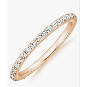 PAVOI 14K Gold Plated Eternity Ring | Stackable Cubic Zirconia Gold Band Ring | Dainty Diamond-Inspired Womens Wedding Jewelry 8