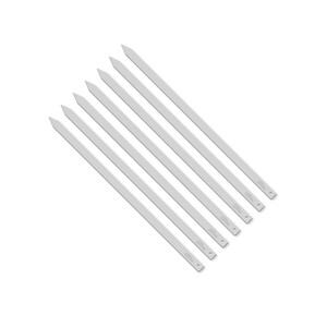 Goutime Kabob Skewers, 27 Inch,1 Inch Wide Stainless Steel Flat BBQ Barbecue Kebab Skewers,No-Wood Handle,for Persian,Brazilian,Koobideh Grilling,Set of 7 with Storage Bag