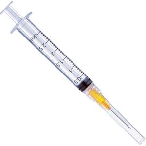 50 Pack 3ml 3cc 25 Gauge Disposable Syringe Tool, Individual Package