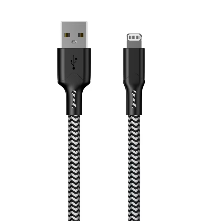Cell Candy 10 Ft Braided Charge For Apple Lightning, Black