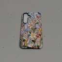 Case for Samsung Galaxy S25 Plus,Stained Glass Bloom Flower Phone Case Drop Resistant Glossy 2 in 1 Solid Dual-Layer Cover for Girl Women