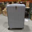 Hanke 26 Inch Large Checked Luggage PC Hard Shell Luggage Top Opening Travel Luggage Suitcases with Wheels for Woman Men.(Grey)