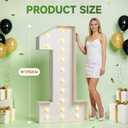 5FT Marquee Numbers 4, Large Light up Numbers for 4th 14th 40th 45th Birthday Decorations, Giant Light up Sign 4 for Birthday, Anniversary Backdrop, Pre-Cut Foam Board Kit (DIY)