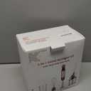 KOIOS 5-in-1 Hand Immersion Blender, 1000W 12 Speed Handheld Blender Stick with Copper Motor Stainless Steel Blade, 600ml Mixing Beaker,500ml Food Processor, Whisk, Milk Frother, Non-BPA, Red