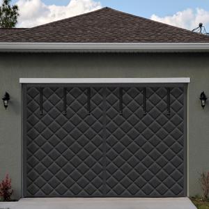 8 x 7 ft Garage Door Screen Insulation Kit Magnetic Thermal Insulated Door Screen Garage Winter Doors Curtain for Carport Blanket Weatherproof, Windproof, Soundproof