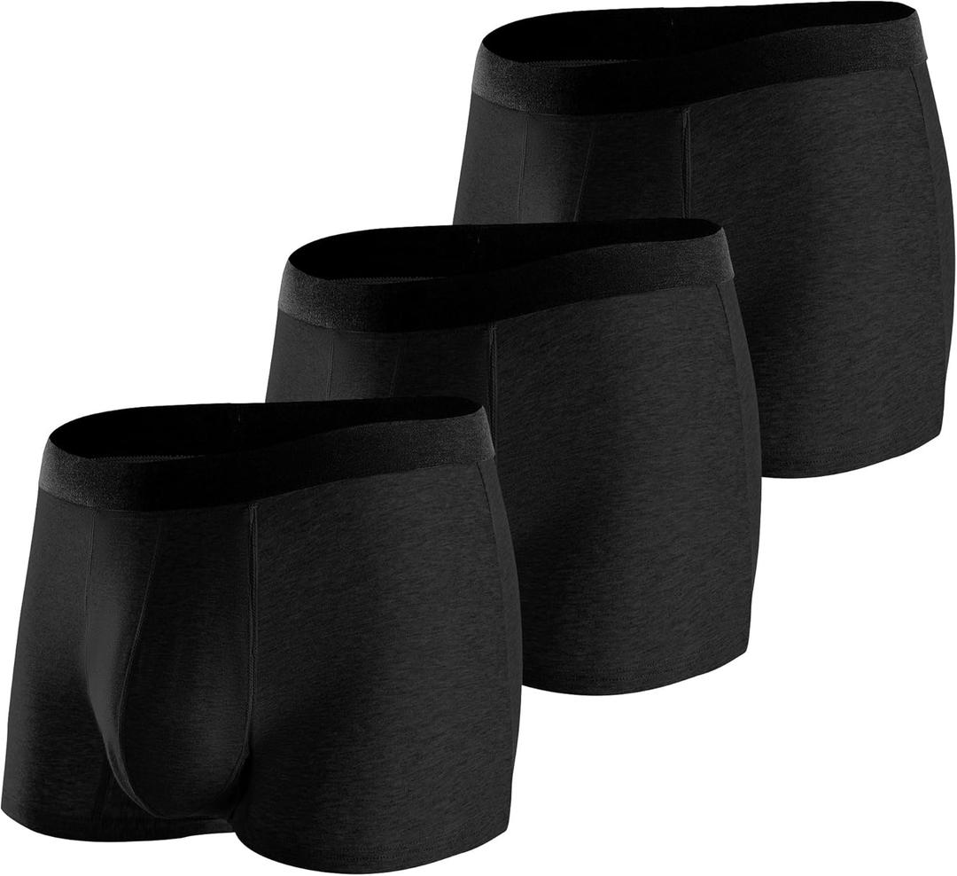 BATTEWA Incontinence Underwear for Men Washable, Leak Proof Underwear for Men Reusable Mens Incontinence Underwear Bladder Leak Briefs Absorbency 50ml,3PackS, Small Black