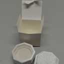 WantGor Velvet Ring Box, 3 Slots Jewelry Ring Gift Box Vintage Ring Display Holder Case for Wedding Ceremony Proposal Engagement (White)