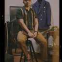 PJ PAUL JONES Mens Polo Shirts Vintage Striped Button Down Knitted Golf Shirts (Green, S)