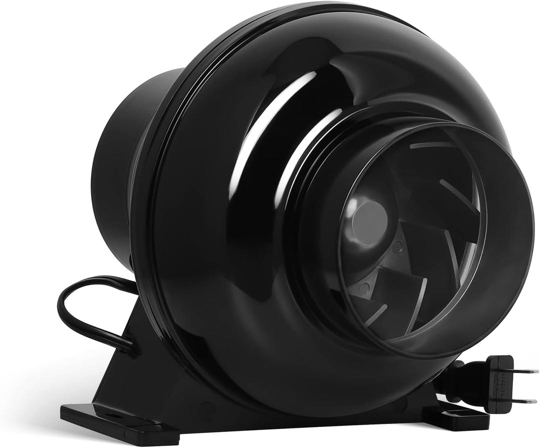 iPower 4 Inch 230 CFM Inline Duct Ventilation Fan Quiet Vent Blower for Hydroponics Grow Tent, Greenhouse Air Circulation, Upgrade
