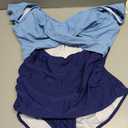 B2prity One Piece Swimsuits for Women Ruffle Sleeve V Neck Bathing Suit Tummy Control Cutout Monokini Slimming Swimwear 2XL