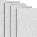 4-Panel Replacement Fabric for Sliding Panel Track Blinds 23" W x 96" L Fabric Only Pre-Attached Hook & Loop Fasteners Trimmable, No Bottom Rail Included, Room Darkening - Grey-White