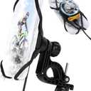 Jhua Bike Phone Holder Mount with Phone Cooler, Universal Phone Holder for Bike Handlebar Clamp, 360 Rotation Bicycle Motorcycle Phone Mount Holder for iPhone 16 15 14 Pro Max Plus 5.2-6.8" Cellphone