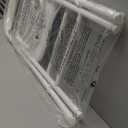 Amazon Basics Folding Stool with footrest, 300lb Capacity, 24" Height, White, Set of 2