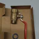 HQMPC Garden Hose Shut Off Valve Ball Valve 3/4" GHT Water Hose Shut Turn Off Valve Heavy Duty Hose On Off Valve Brass Shut Off Valve Hose Ball Valve 1Pc Long Handle