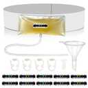 Urine Test Complete Kit, 2 to 4 oz Concealed Sample Bag with Adjustable Belt, Temperature Strips & Funnel, Reusable Storage System for Hospitals, Suitable for Emergency and Travel Use