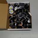 LANKER 500PCS Black Artificial Rose Petals with 24PCS Black Battery Operated Flickering Flameless Tea Lights Candles (Black Tea Lights with Black Rose Petals)