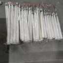 Baquler 40 Pcs Flameless Taper Candles LED Flickering Taper Bulk Battery Operated Flameless Candle for Halloween Christmas Birthday Wedding Decoration, 8.5/9.7/10.8/12.8 Inch(White)