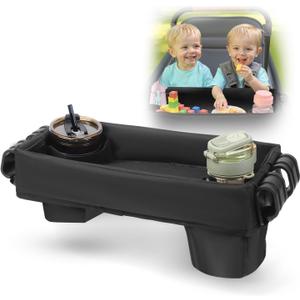 Stroller Snack Tray for Wonderfold Wagon W4 Series with Anti-Spill Cup Holders - Reinforced Frame Food Activity Tray, Waterproof Oxford Fabric,Stroller Attachment for Kids' Snacks & Drinks