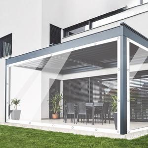 Clear Tarp 10' x 16', 15 OZ Clear Vinyl PVC Tarp Waterproof Tarpaulin 100% Transparent PVC Tarps Upgrade to Double The Cold Resistance-Temperature from -5F to 140F