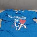 He Asked Me & I Said Yes Marriage Proposal For Women T-Shirt.3XL