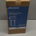 MewMore WHT10 Whole House Water Filter Housing, Fit 10"x4.5" Sediment etc Filters for Well and City Water, Big Filter Blue Pre-Filtration System for Home, 1" NPT Port, Pressure Release (Clear Housing)