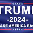 Large Trump Won Flag Save America Trump 2024 Flag Trump Made in USA Double Sided 3 Ply Take America Back Heavy Duty President Trump Win Flags for Outside with 2 Brass Grommets Fade Resistant for Indoor Outdoor Garden Flags (Blue)