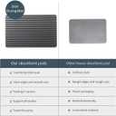 Stone Drying Mat for Kitchen Counter,Wavy Dish Drying Mat Instant Water Absorption,Fast Dry,non-slip,Heat-Resistant,Large Stone Drying Mat for Dishes and More (dark grey, 23.6*15.3in)