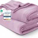Bedsure GentleSoft Fleece Blankets Queen Size Lilac Lavender - Bed Blanket Soft Lightweight Plush Fuzzy Cozy Luxury Microfiber, 90x90 inches