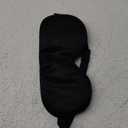 Alaska Bear Sleep Mask Silk Cover Eye Contour for Pressure-Free Sleeping, Upgrade Over Conventional Flat Satin Eye Masks, Machine Washable (Black)
