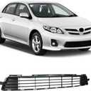 Front Bumper Grille 2011 2012 2013 Compatible With Toyota Corolla Sedan (Base CE LE S L XRS) Front Grill Front Bumper Cover Lower Grill Center