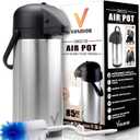 85 oz (2.5L) Airpot Coffee Carafe with Pump, Insulated Stainless Steel Coffee Dispenser, Coffee Carafes for Keeping Hot/Cold, Hot Beverage Dispenser for Party