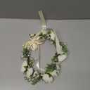 Vivivalue Women Flower Crown Flower Garland Headband Hair Wreath Floral Headpiece Halo Boho Wedding Party White (Z)