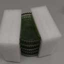 OGANAZI Modern Clear Coaster Set of 5- Glass Coasters for Drinks Crystal Coasters Round Cup Mat, Coffee Table Decor for Office, Kitchen, Bar, Dining Room, Living Room, Patio(Clear Green)