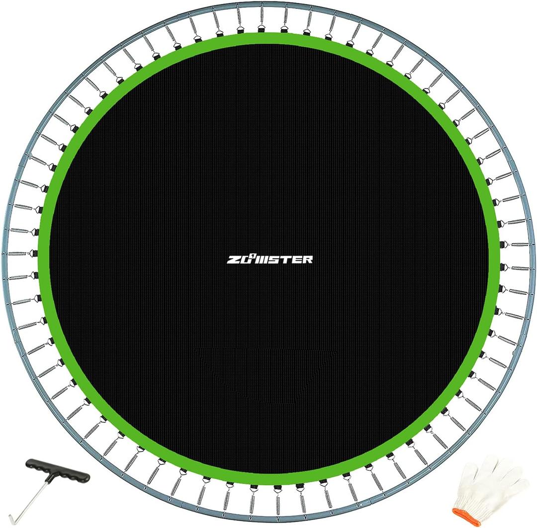 Zoomster Replacement Jumping Mat, Fits 14FT Round Trampoline Frame with 72 V-Hooks, Using 6.5-7" Springs 149" Premium Trampoline Mat (Spring not Included)