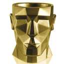 2 x CONCRETTE Apollo Head Planter, Unique Novelty Flower Pot, Sculpture, Home or Garden Decor, Indoor/Outdoor (Classic Gold)
