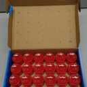 LANKER 24 Pack Flameless Led Tea Lights Candles, Flickering Red Battery Operated Electronic Fake Candles, Decorations for Wedding, Party, Christmas, Halloween (Red)