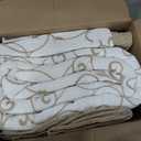 Lady Ann 3Pcs Oversized King Quilt Set 128x120 - Beige Embroidery Pattern Reversible Cotton bedspreads & coverlets, Lightweight Quilted Extra Large Elegant Oversized King Bedroom Bedding Set, Oversized King Plus