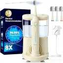 Electric Toothbrush with Water Flosser for Adults & Teens, Gums, Braces, Dental Care,White