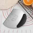 2 x Professional Stainless Steel Dough Cutter & Bench Scraper Heavy Duty Pastry Chopper with Measurement Scale Multipurpose Kitchen Metal Scraper Tool for Bread, Sourdough, Pizza & Cake Icing