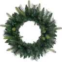 24 Inch Christmas Wreath Artificial PE Pine Wreaths Front Door Hanging Decor for Windows Xmas Winter Indoor and Outdoor Wreath