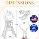 60 Pack Large Balloon Arch Clips, Transparent Backdrop Stand Clamps for Party Decor, Crafts, Woodworking & Photography
