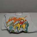 Retro North Pole Rodeo, Festive Cowboy Santa Christmas Tees Sweatshirt L