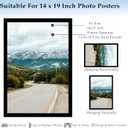 Wood 14x19 Picture Frame Black for Wall Hanging, 14 x 19 Frame Photo Frame for Wall Horizontally or Vertically, Black, 1 Pack