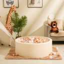 Realhaha Ball Pit Balls 100 Play Balls Plastic Balls for Baby Girls Toddlers Kids Play Tent Pool Playhouse Playpen Party Decoration 2.2 2.36 2.75 Inch (Brown)