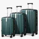 Hanke Luggage Sets 3 piece Carry On Luggage with Wheels PC Hard Shell Suitcases Lightweight Checked Travel Luggage Large Travel Suitcase Woman Men 20/24/29 Inch(Blackish Green)