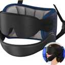 Travel Pillows for Airplanes with Sleep Eye Mask, Chin Strap, Airplane Pillow for Long Flights, Car Road Trip, 360 Support Headrest, Stop Bobblehead, Mottled Grey