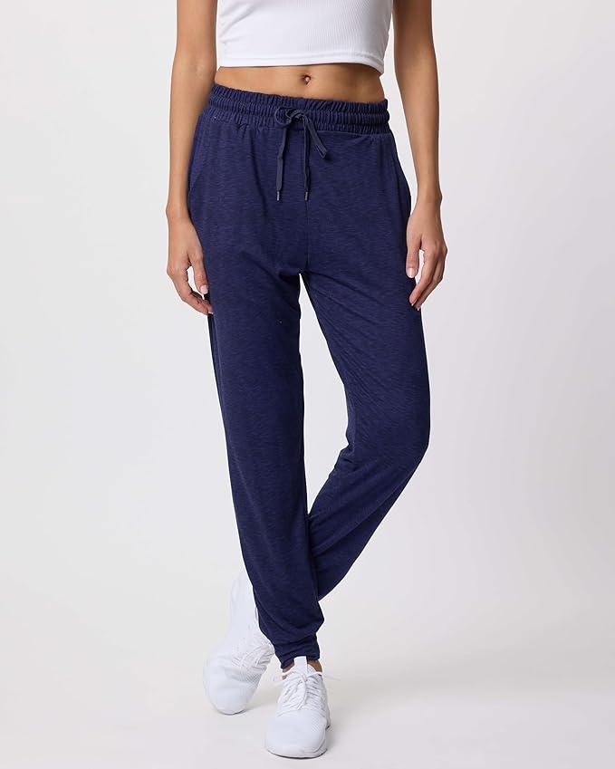 Real Essentials 2 Pack: Women's Ultra-Soft & Warm Fleece Joggers Sweatpants with Pocket, Size M