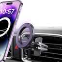 Esoulk Magnetic Ring Air Vent Car Phone Holder 360 Rotating Magnetic Car Mount with Strong Magnet, Secure Grip, Removable Universal Compatible Fits iPhone Air 17 16 15 14 13 12 11 Pro Max