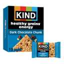 KIND Healthy Grains Energy Bars, Dark Chocolate Chunk, Gluten Free, Healthy Snacks, 21g Whole Grains, 10 Count (EXP 06/18/26)